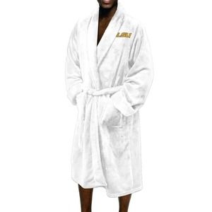 LSU Tigers Jefferson White Soft Silk Touch Bath Robe Mens L/XL New Fast Ship